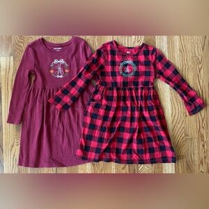 Two “A” Monogram Holiday Dresses - 5T